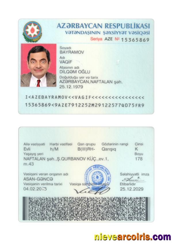 Azerbaijan ID card 2016-present